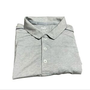 Puma Men's Gray Polo shirts short sleeves,size XL